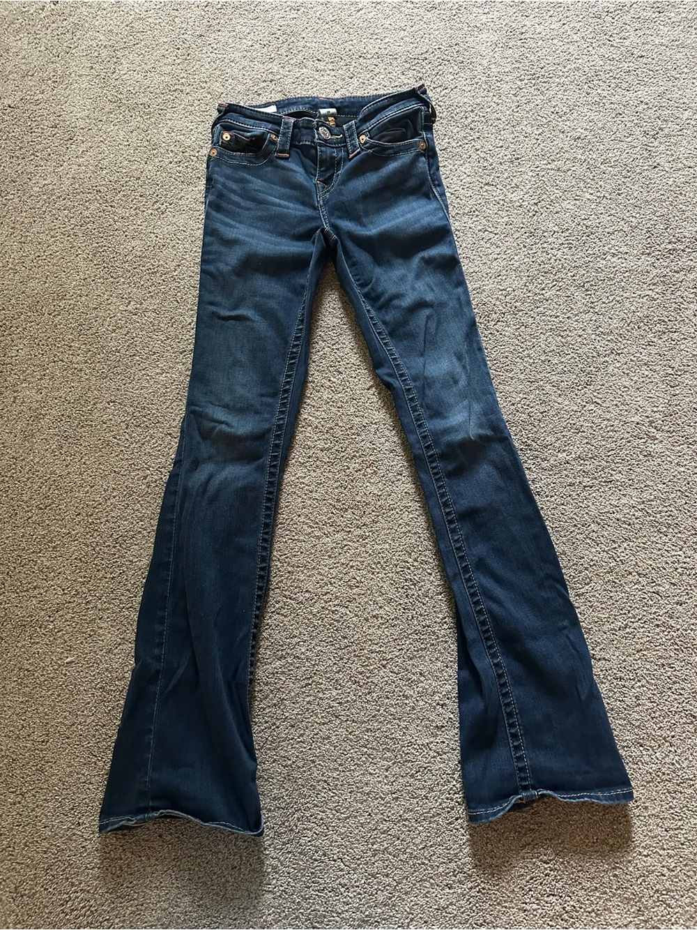 True Religion BECCA Dark Blue Flare Jeans-26